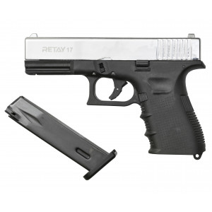 СХП Охолощенный пистолет Retay 17 Glock, кал. 9 мм, никель СХП Охолощенный пистолет Retay 17 Glock, кал. 9 мм, никель